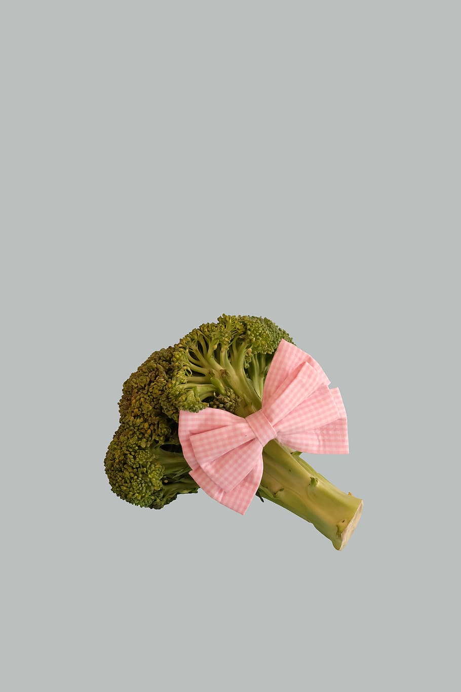 broccoli vegetable with pink ribbon, food, flora, plant, produce HD wallpaper