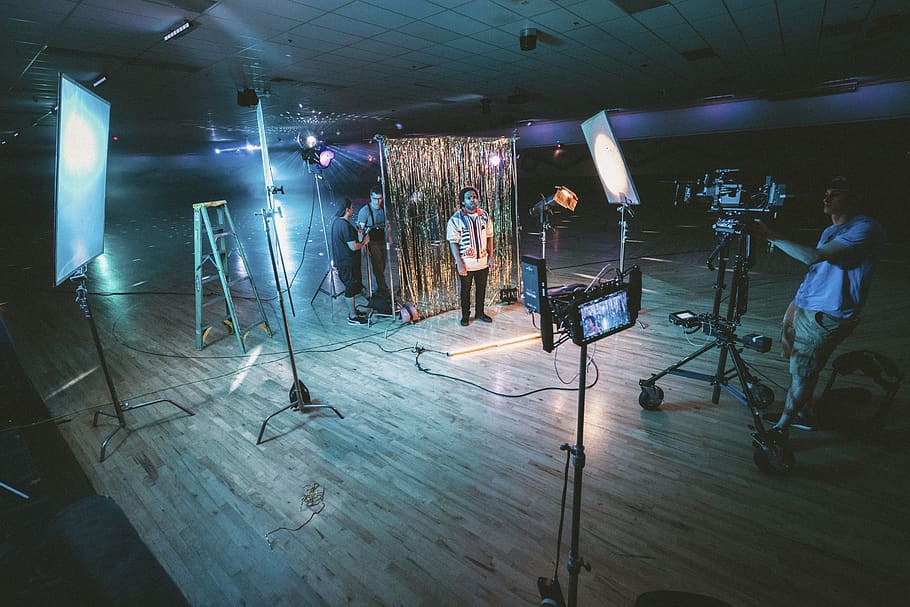 video, production, shoot, record, lights, technology, crew HD wallpaper