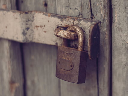 brown padlock, person, human, door, wood, texture, axe, tool HD wallpaper
