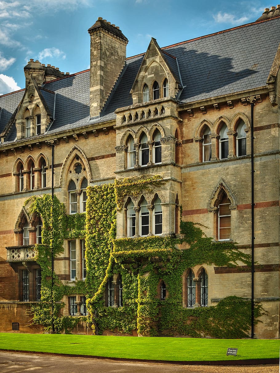 building with green grass, architecture, built structure, building exterior HD wallpaper