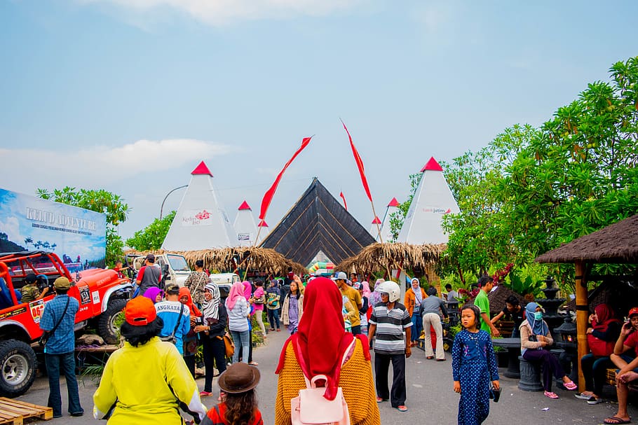 indonesia, kediri, crowd, group of people, large group of people HD wallpaper