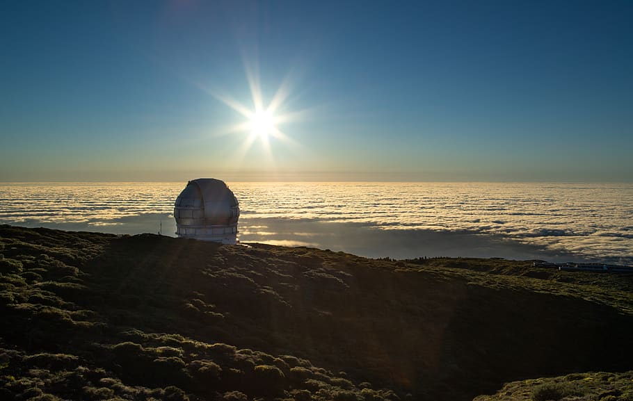 observatory, sun, science, observation, spaceship, telescope HD wallpaper