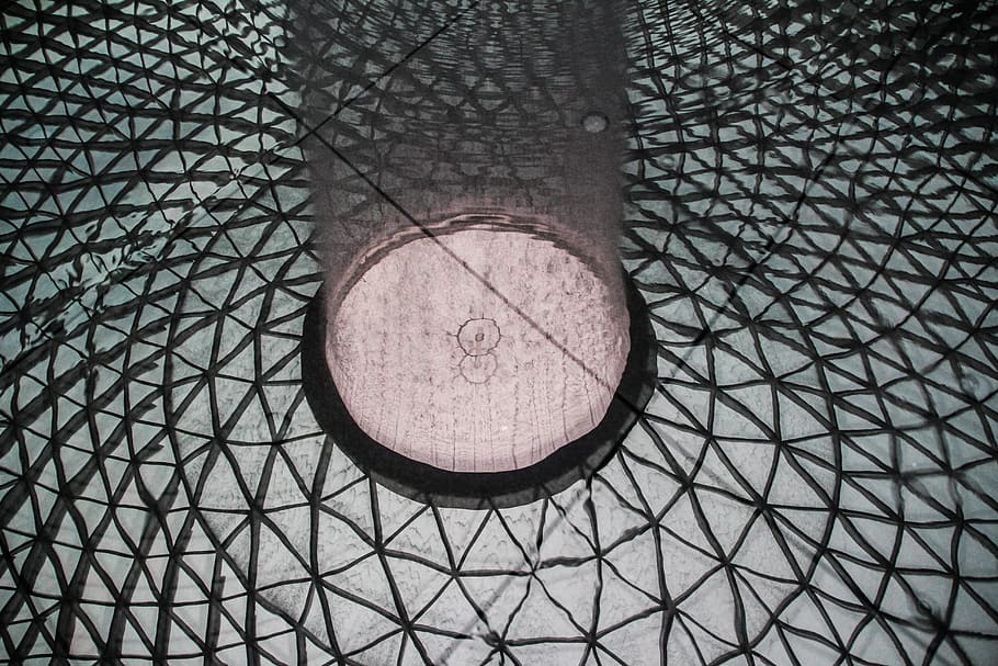 grey concrete building, dome, window, sphere, astronomy, outer space HD wallpaper