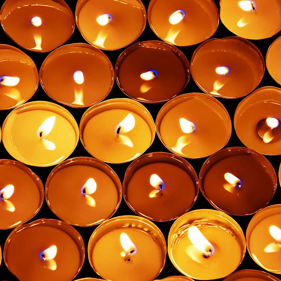 background, bright, burn, candle, candlelight, decorative, fire HD wallpaper