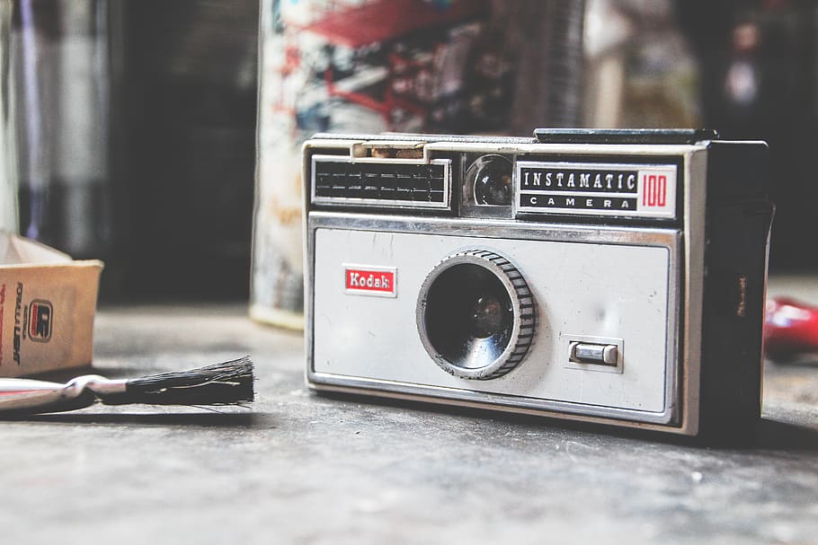 gray and black SLR camera, technology, close-up, selective focus HD wallpaper
