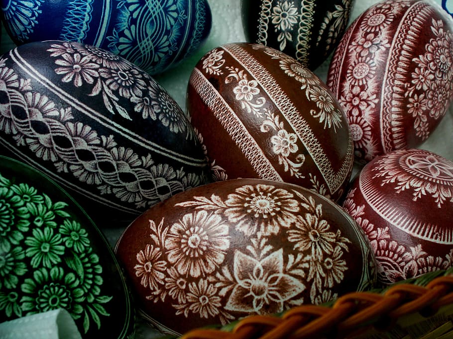 model, flowered, crafts, handcrafted, traditional, easter egg HD wallpaper