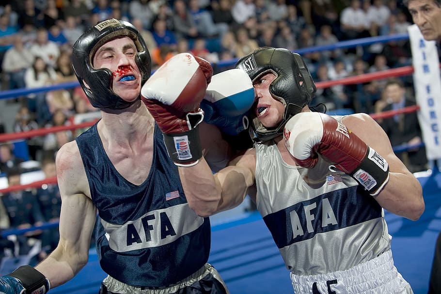 boxing, bout, match, sport, human, activity, fight, blood, competition HD wallpaper