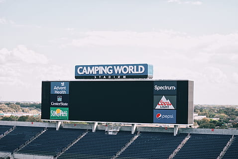 Camping World Stadium, scoreboard, building, field, billboard HD wallpaper