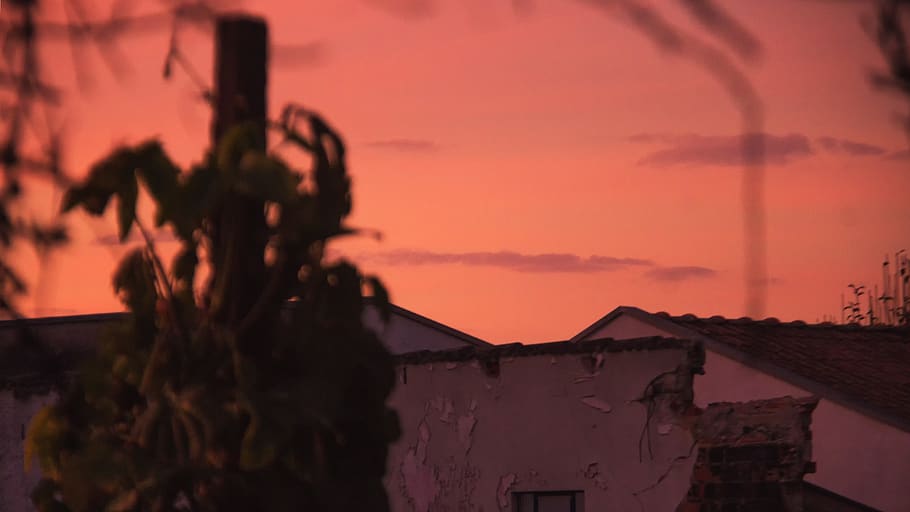 building exterior, architecture, sky, built structure, sunset HD wallpaper