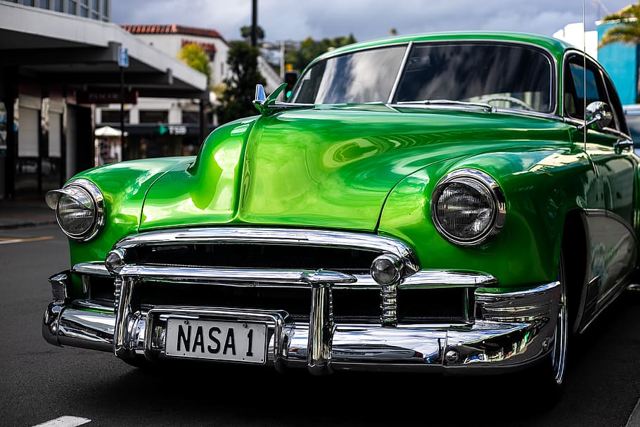 green car, mode of transportation, land vehicle, motor vehicle HD wallpaper