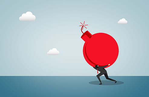 Businessman Carrying Bomb, adversity, aspirations, avoid, avoiding HD wallpaper