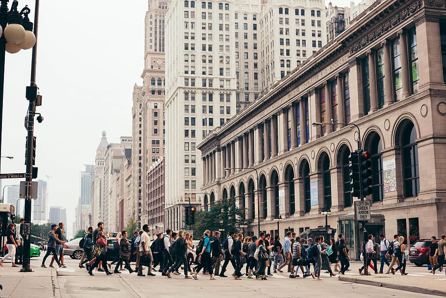 HD wallpaper: chicago, united states, chicago public library foundation,  walking | Wallpaper Flare