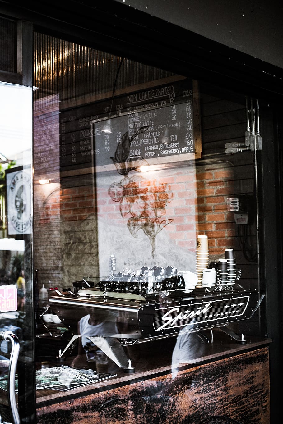 shop, cafe, human, person, restaurant, window display, spoke, HD wallpaper