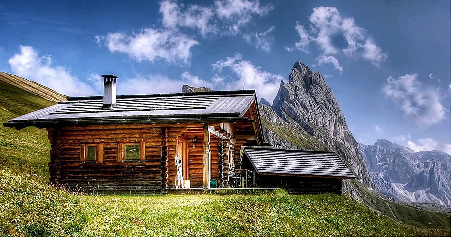 val gardena, dolomites, south tyrol, alpine, italy, mountains, HD wallpaper