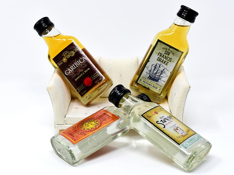 men's round, sofa, rum, alcohol, bottles, different origin, HD wallpaper