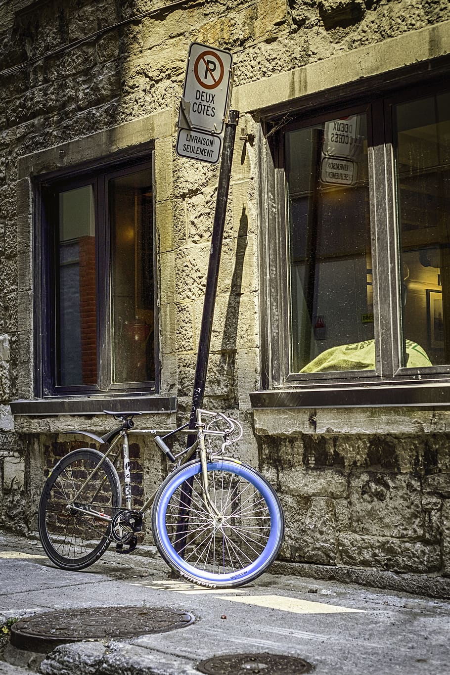 canada, montréal, montreal, back alley, bike, architecture, HD wallpaper