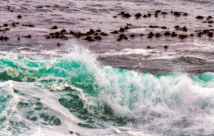 sea, ocean, wave, blue, sky, water, nature, peace, travel, horizon HD wallpaper