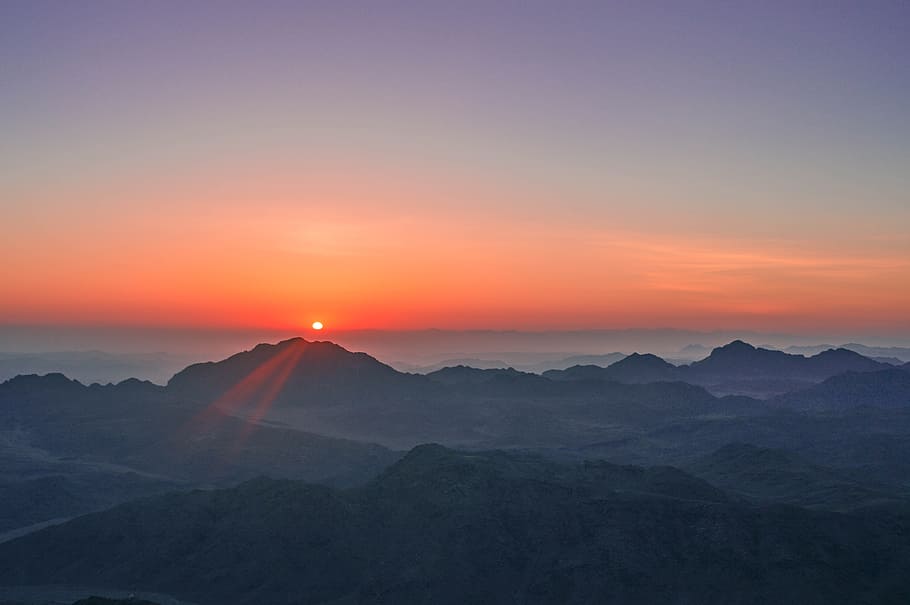 Photography of Sunset, backlit, dawn, dusk, evening, landscape HD wallpaper
