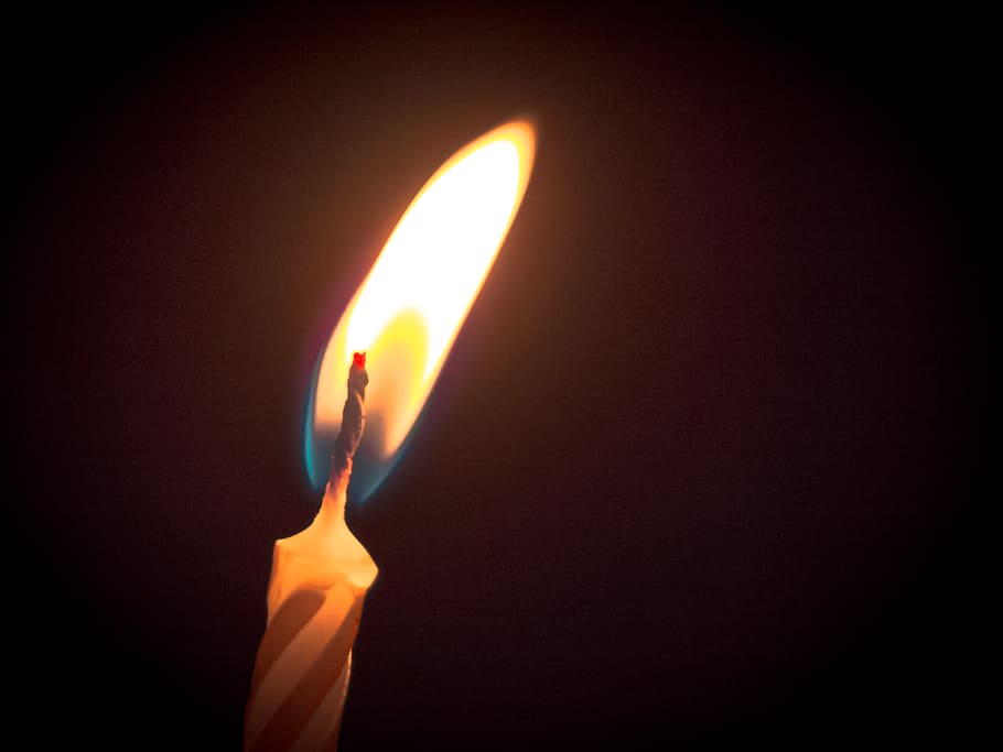 candle, flame, fire, candlelight, burning, wick, heat - temperature HD wallpaper