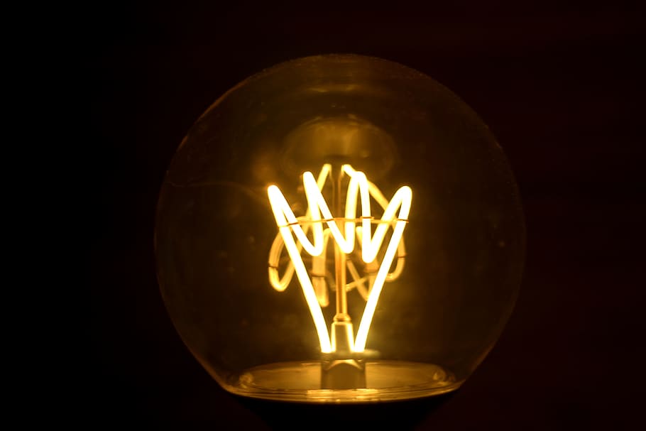 light, electric, lightbulb, electricity, orange, glow, bright HD wallpaper