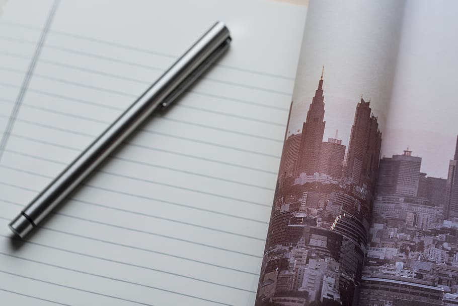 pen, text, photo, notebook, workspace, office, creative, paper HD wallpaper