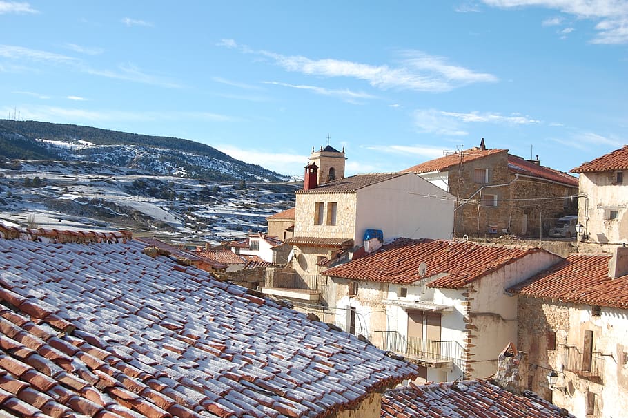 town, cold, winter, scene, architecture, built structure, building exterior HD wallpaper