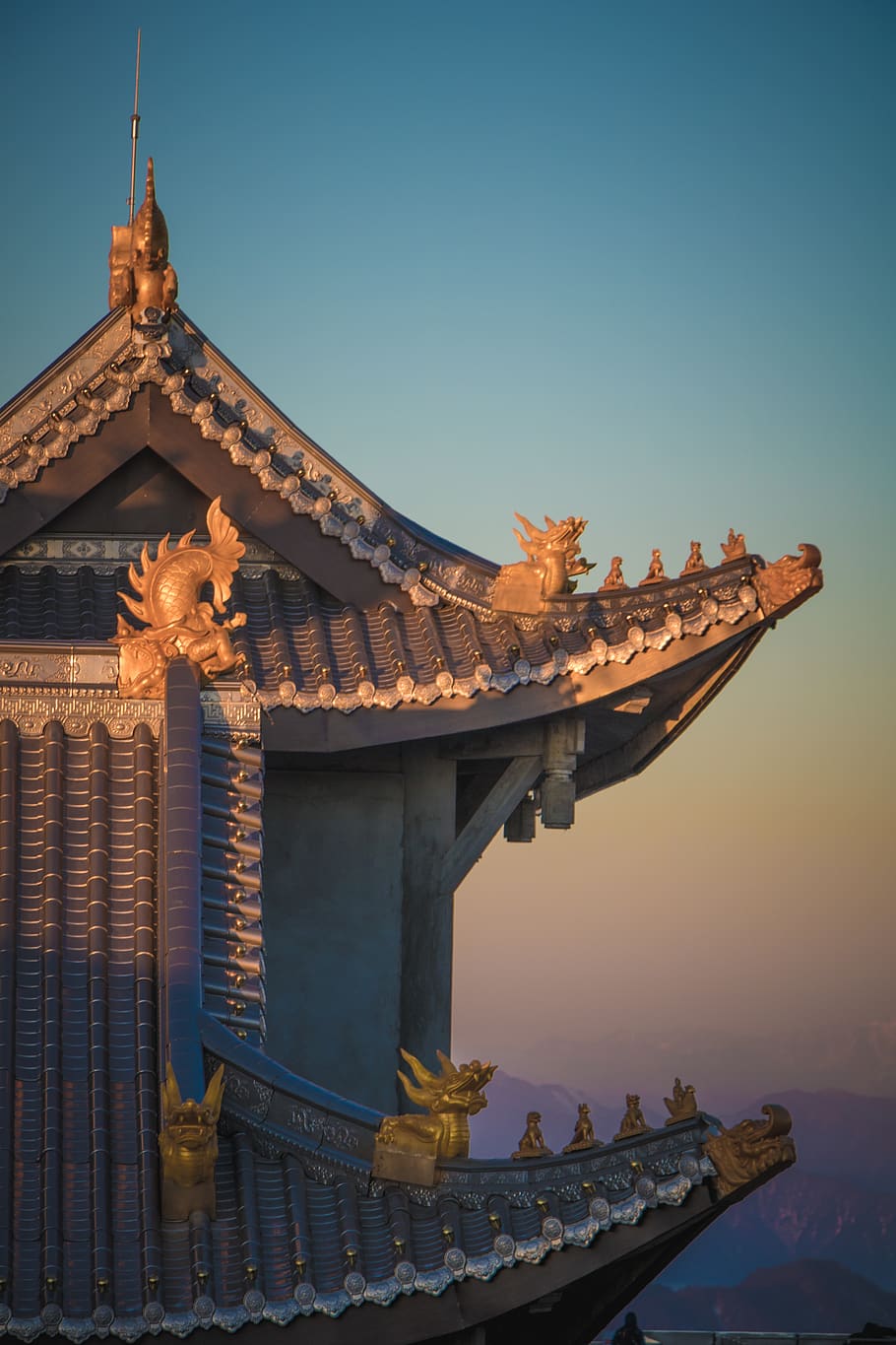 gray pagoda, architecture, built structure, building exterior HD wallpaper