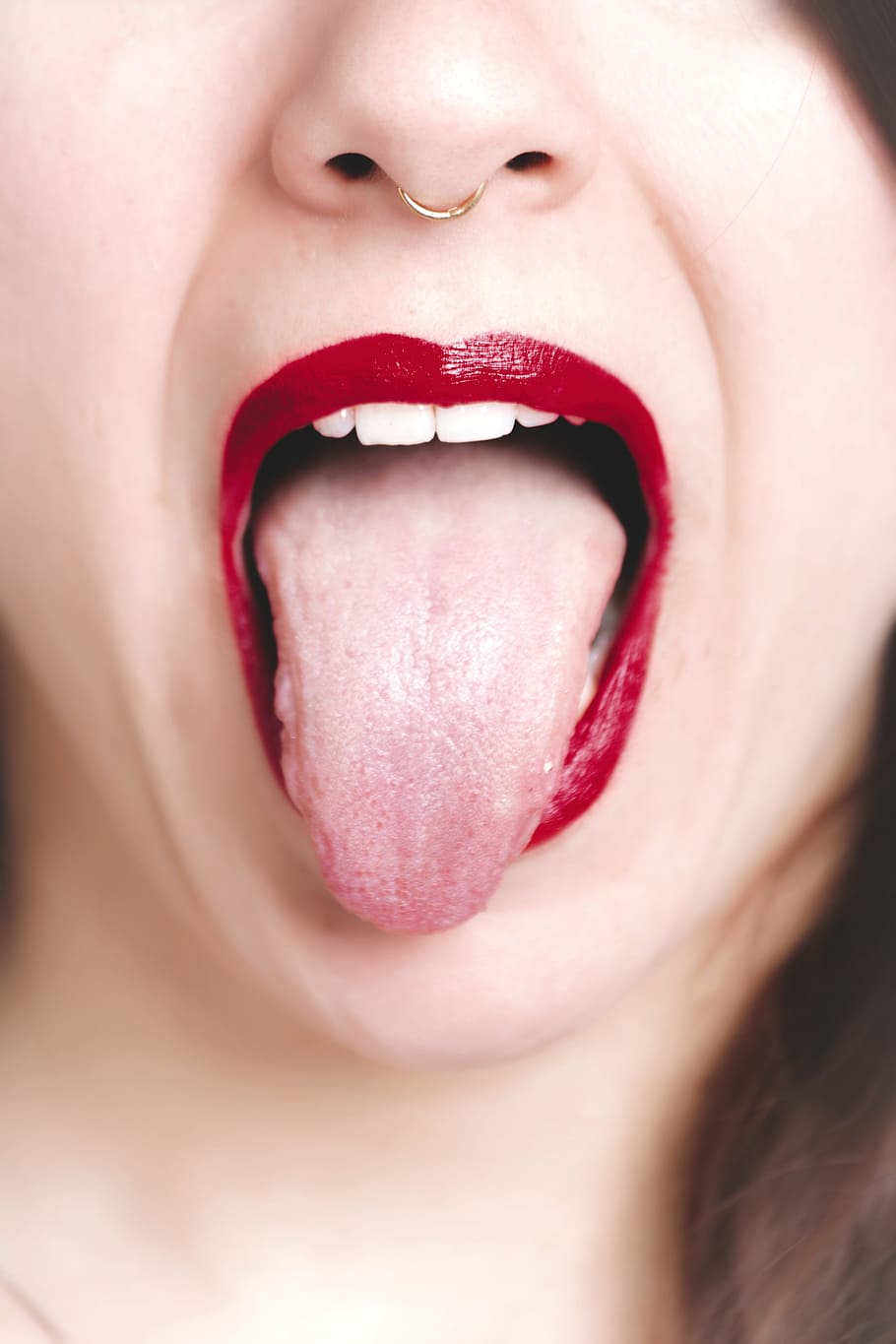 Photo of Woman Showing Her Tongue, adult, beautiful, beauty, close-up