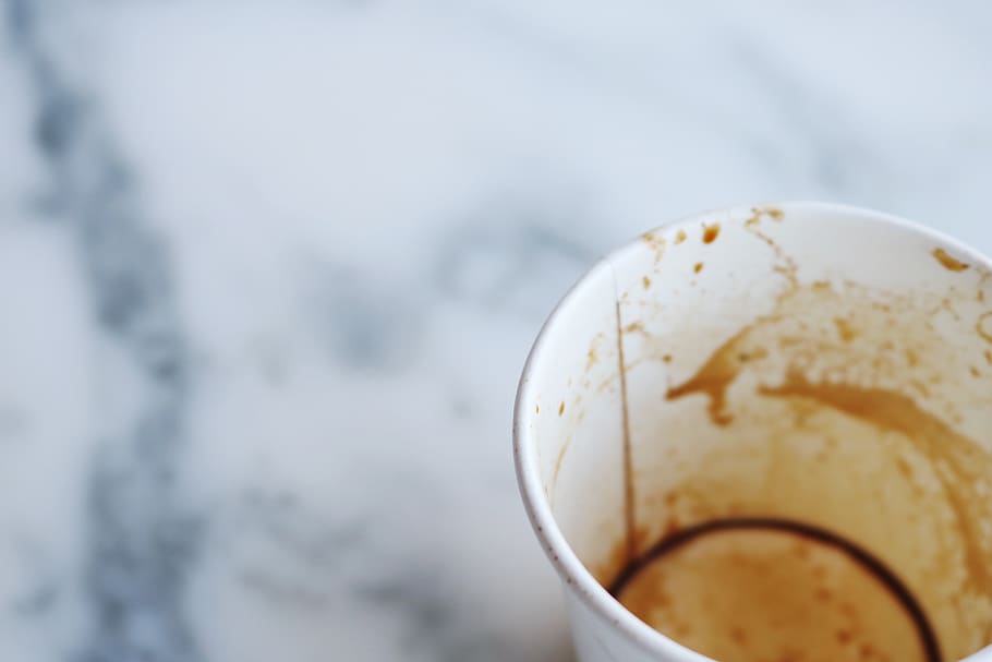 Tilt Shift Lens Photography of White Disposable Cup, blur, chocolate HD wallpaper