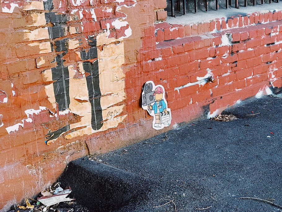 graffiti on bricked wall, architecture, built structure, wall - building feature HD wallpaper