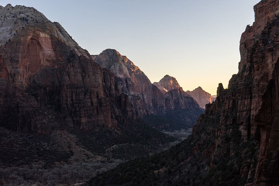 mountain peak during daytime, canyon, nature, outdoors, valley HD wallpaper