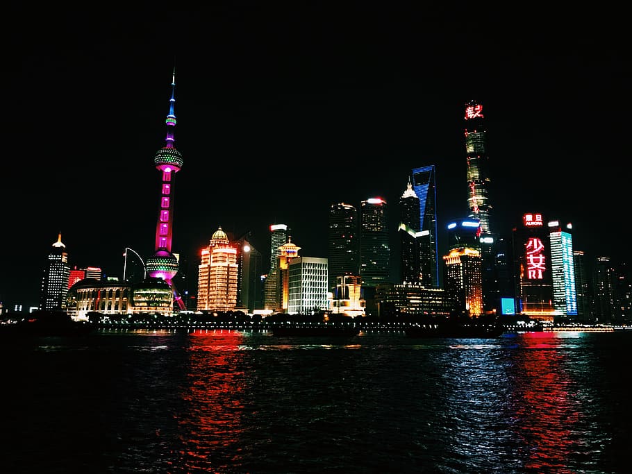 city, light, china, building exterior, architecture, built structure HD wallpaper