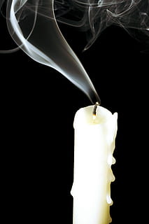 candle, wax, smoke, fire, light, burning, smoke - physical structure HD wallpaper