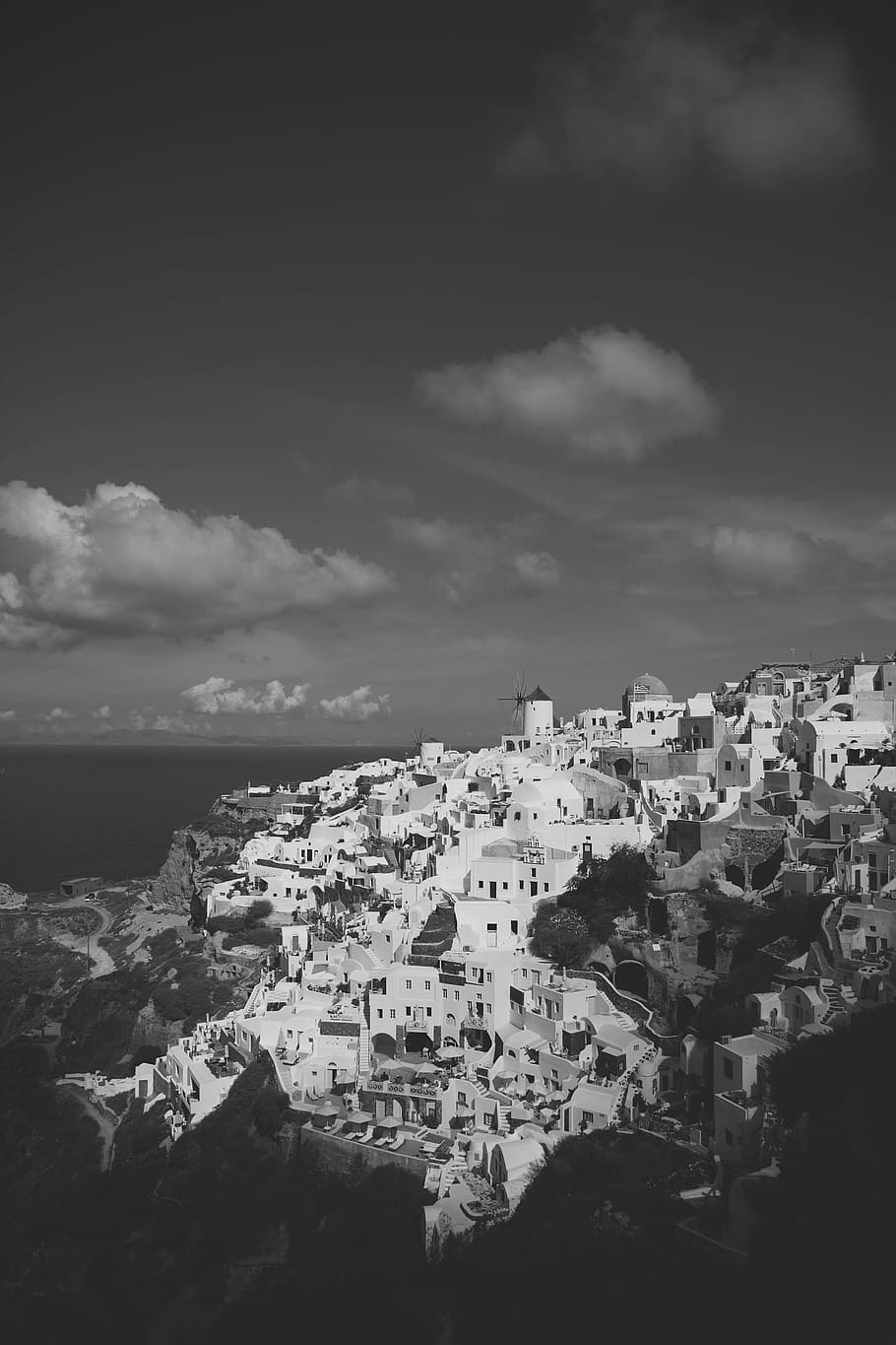 Santorini, Greece, architecture, building, cloud, europe, house HD wallpaper
