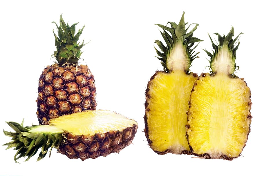 ananas, background, slice, citrus, delicious, eat, food, fresh HD wallpaper