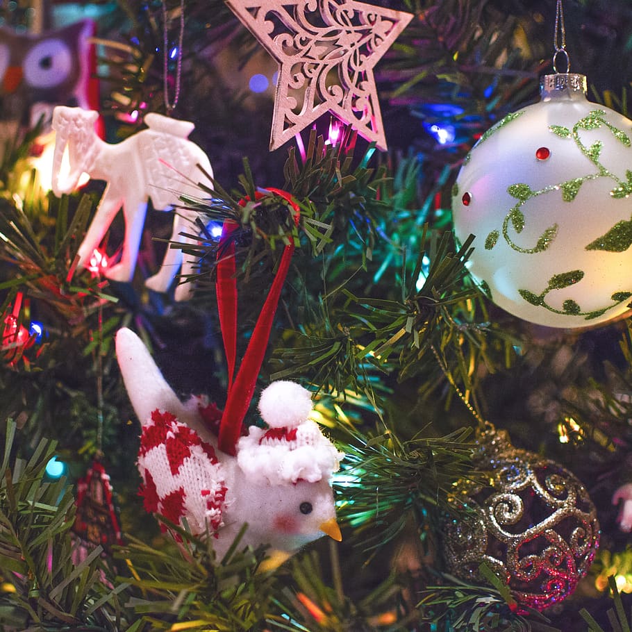 christmas tree, ornament, holiday, celebration, decoration HD wallpaper