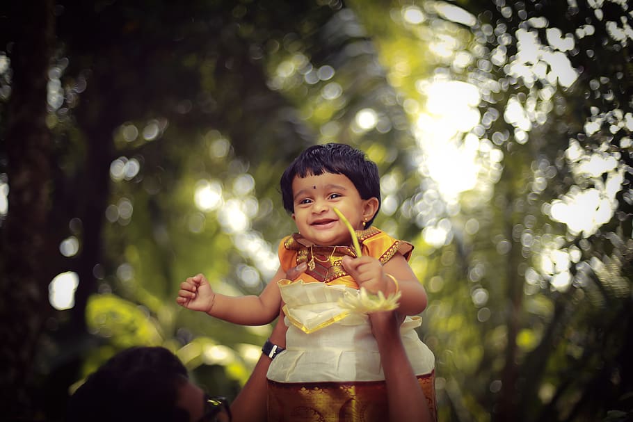 kid, smile, innocence, child, childhood, real people, tree HD wallpaper
