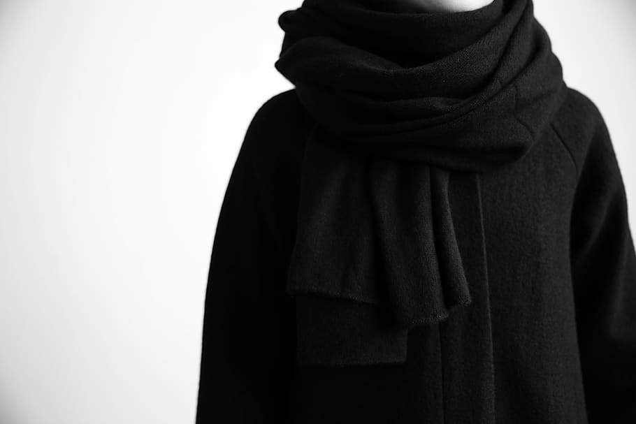 black hoodie, studio shot, clothing, indoors, one person, white background HD wallpaper