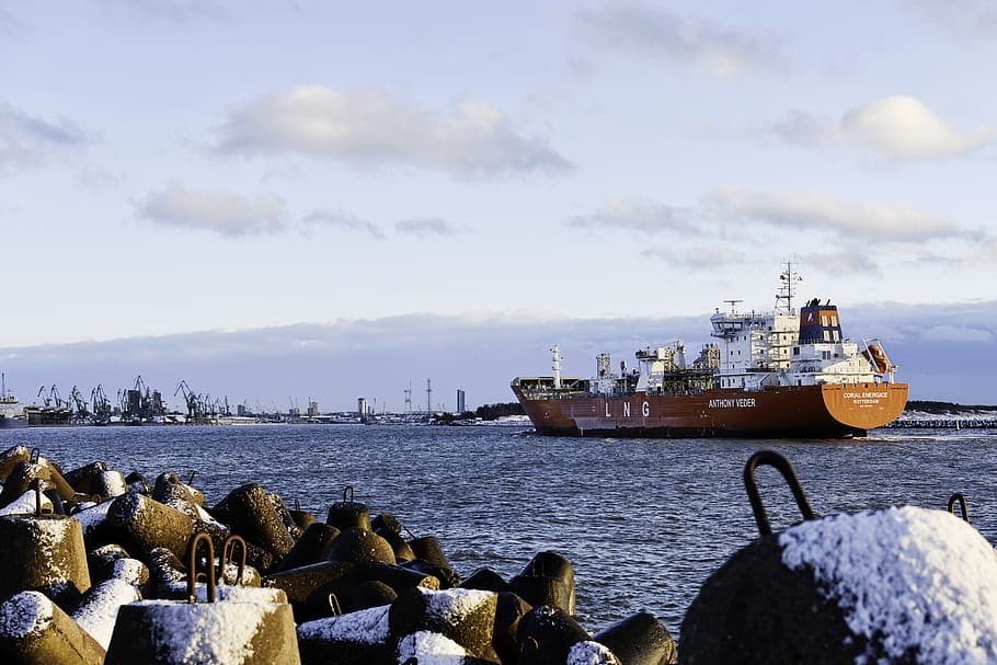 ship, port, harbor, winter, shipping, logistics, boat, industry HD wallpaper