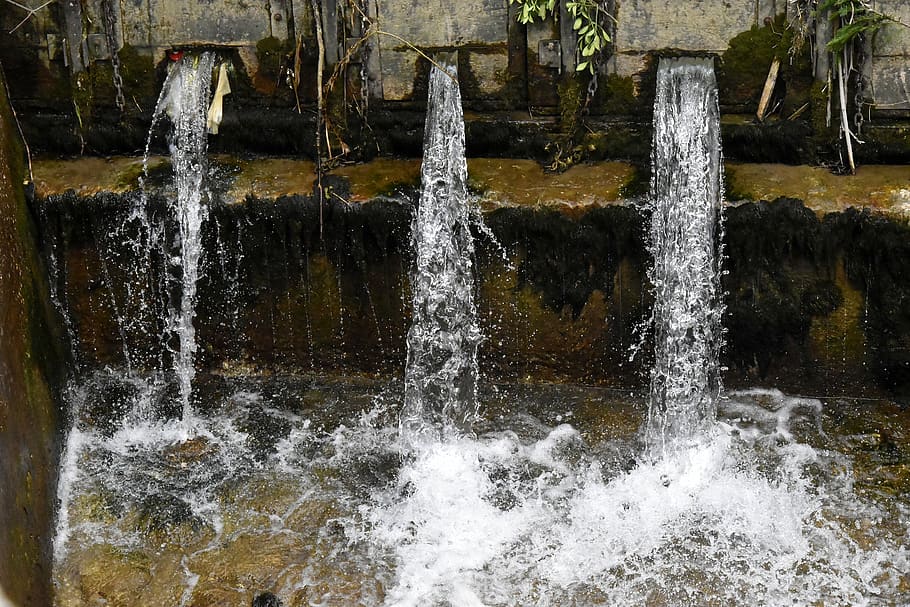 waterfall, motion, flowing water, splashing, no people, blurred motion HD wallpaper