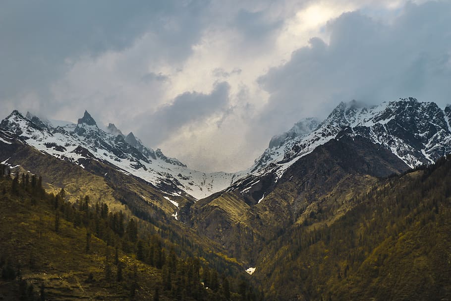 Snowcapped Mountains, adventure, cold, landscape, nature, outdoors HD wallpaper