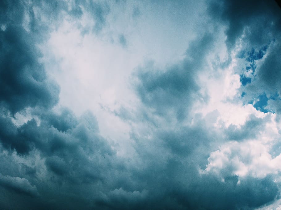 white and green clouds, nature, outdoors, weather, sky, cumulus HD wallpaper