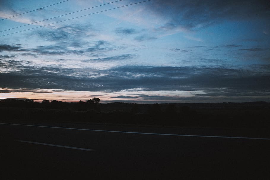 blue, sky, cloud, wallpaper, nature, sunset, cloud - sky, transportation HD wallpaper