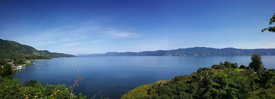 indonesia, sumatra, lake toba, panorama, water, scenics - nature, HD wallpaper