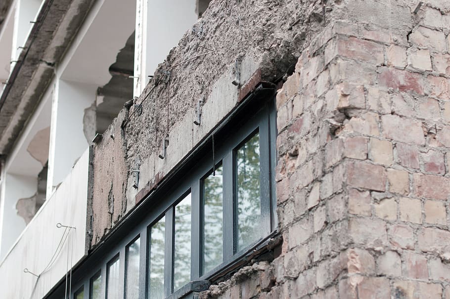 germany, berlin, urban decay, window, crumbling, crumble, demolition HD wallpaper