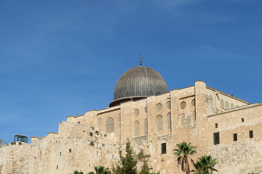 al-aqsa mosque, jerusalem, israel, religion, building exterior, HD wallpaper