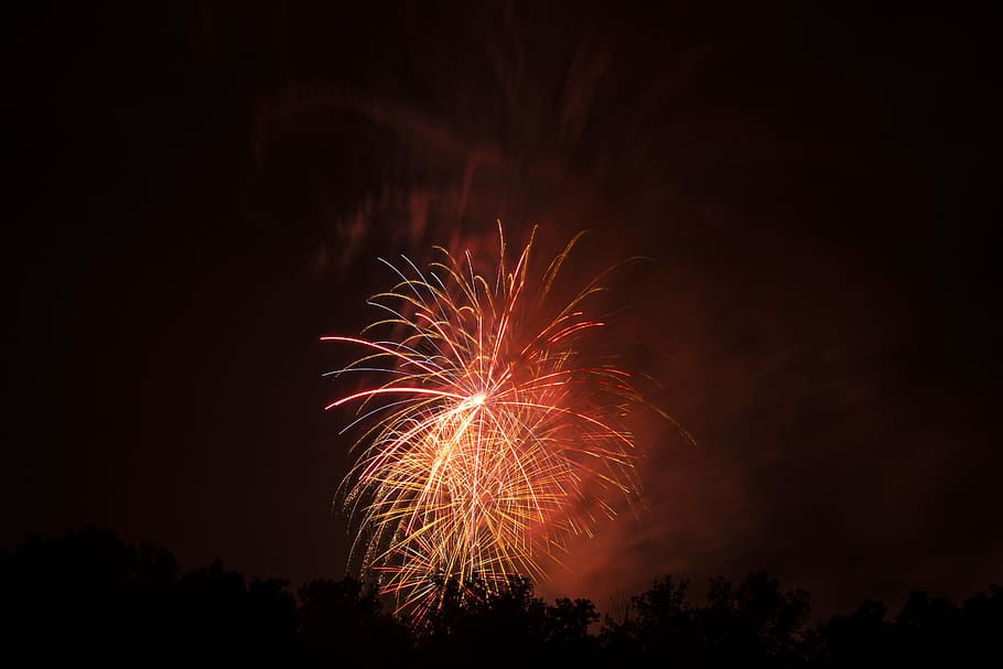 firework, fireworks, fireworks show, summer, 4th of july, july 4th HD wallpaper