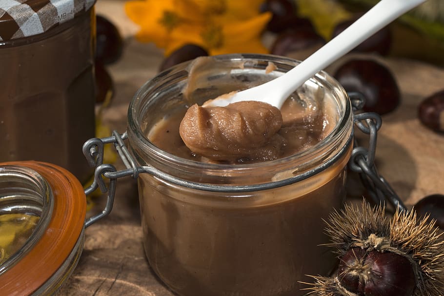 cream, brown, culinary, food and drink, container, jar, freshness HD wallpaper