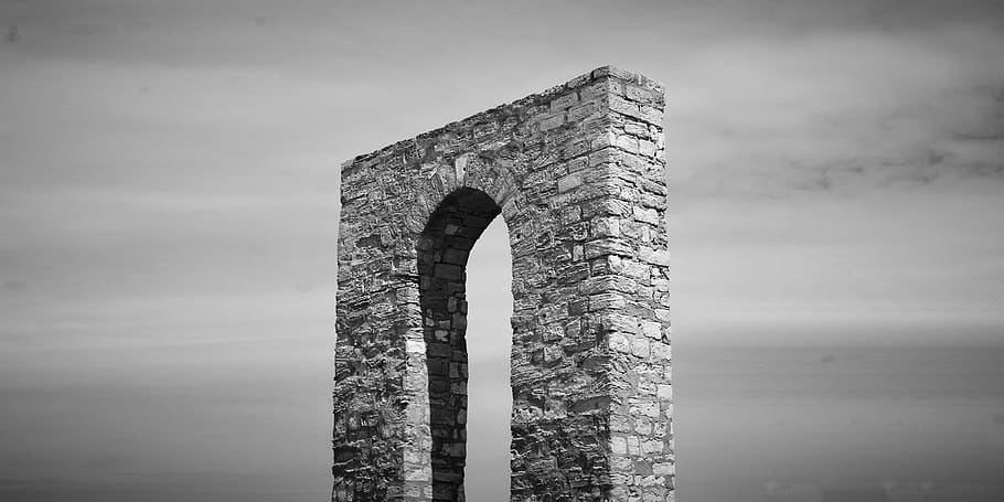 architecture, building, arched, mahdia, tunisia, ruins, old HD wallpaper