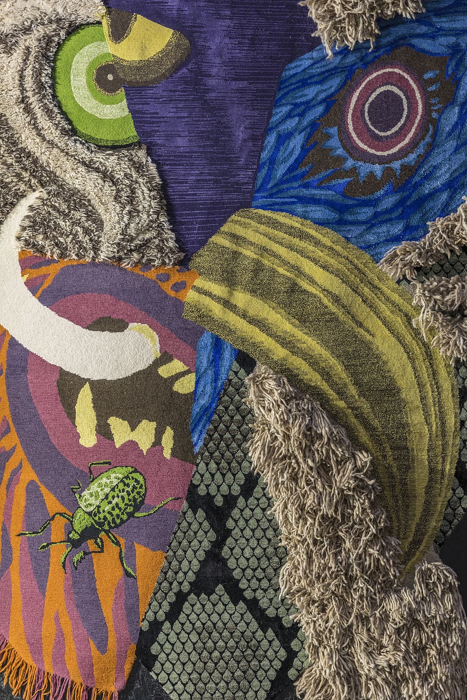 carpet, rug, monster, textures, multi colored, textile, art and craft HD wallpaper
